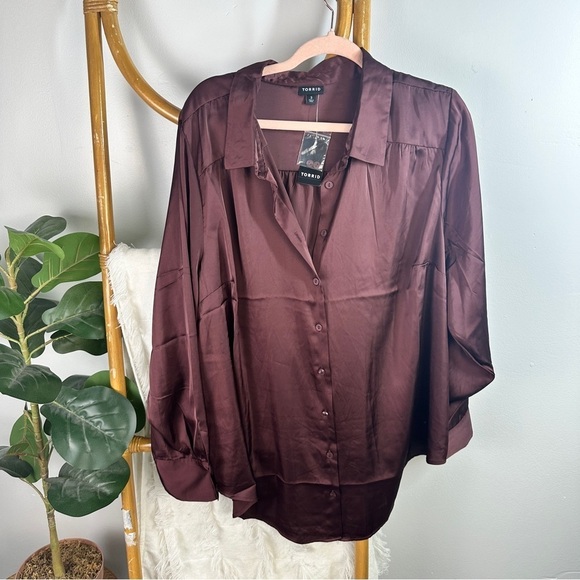 NWT Torrid Purple Blouse sz 3X - Picture 1 of 6